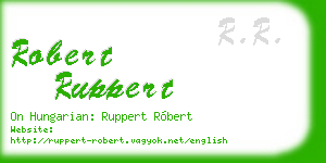robert ruppert business card