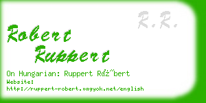 robert ruppert business card